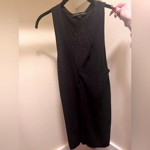 Naked Cashmere Henley V Neck Tank, size L